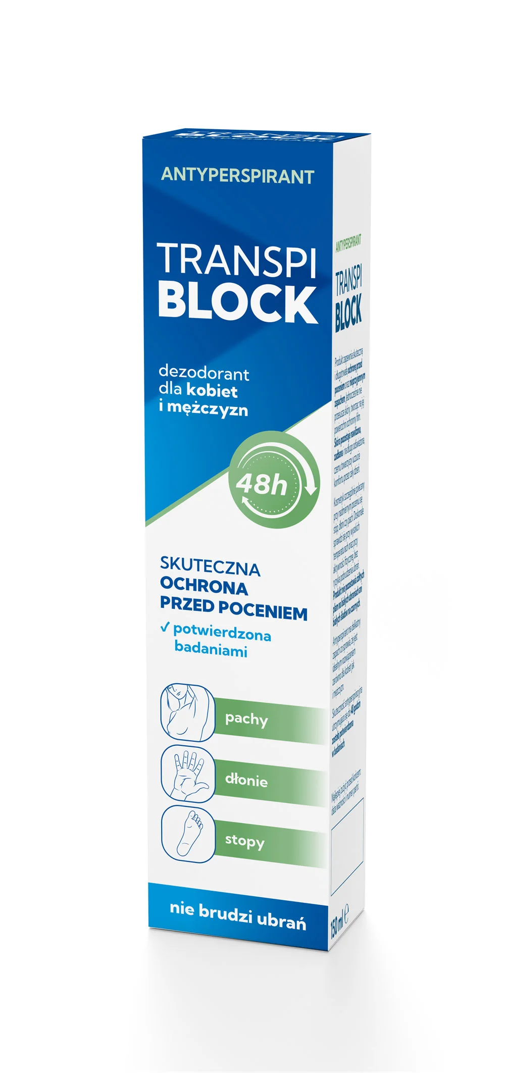 Transpiblock Deo, dezodorant dla kobiet i mężczyzn,150 ml