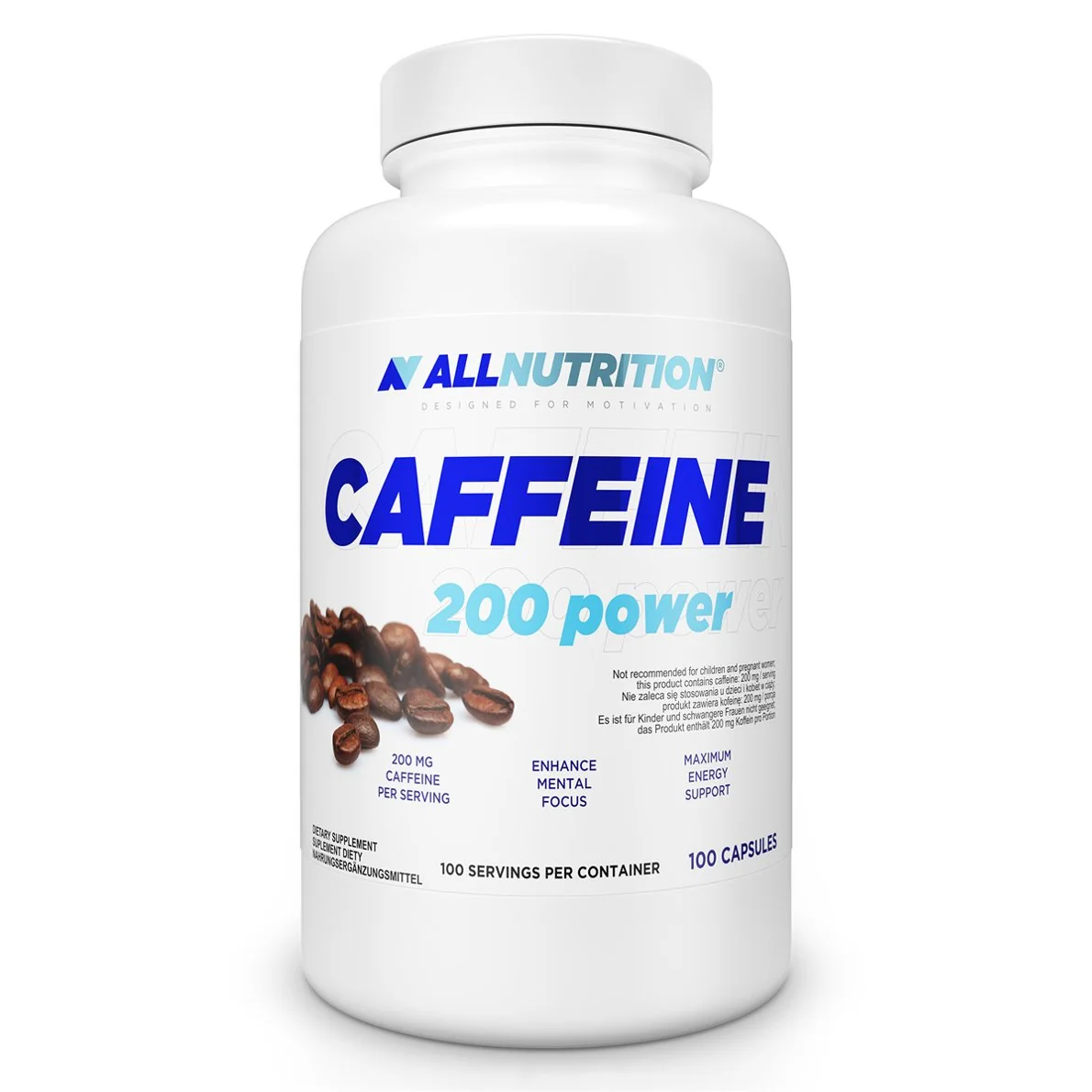 Allnutrition Caffeine, suplement diety, 100 kapsułek