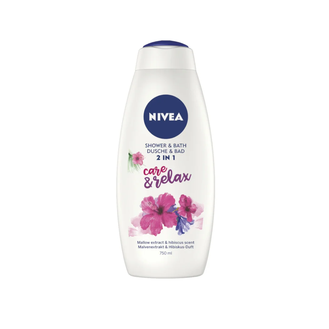 Nivea Care & Relax płyn do kąpieli i żel pod prysznic 2w1, 750 ml