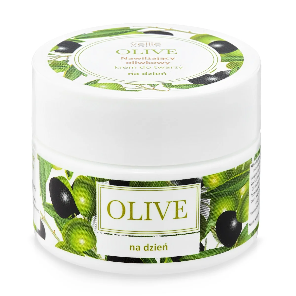 Vellie Olive, nawilżający oliwkowy krem do twarzy na dzień, 50 ml