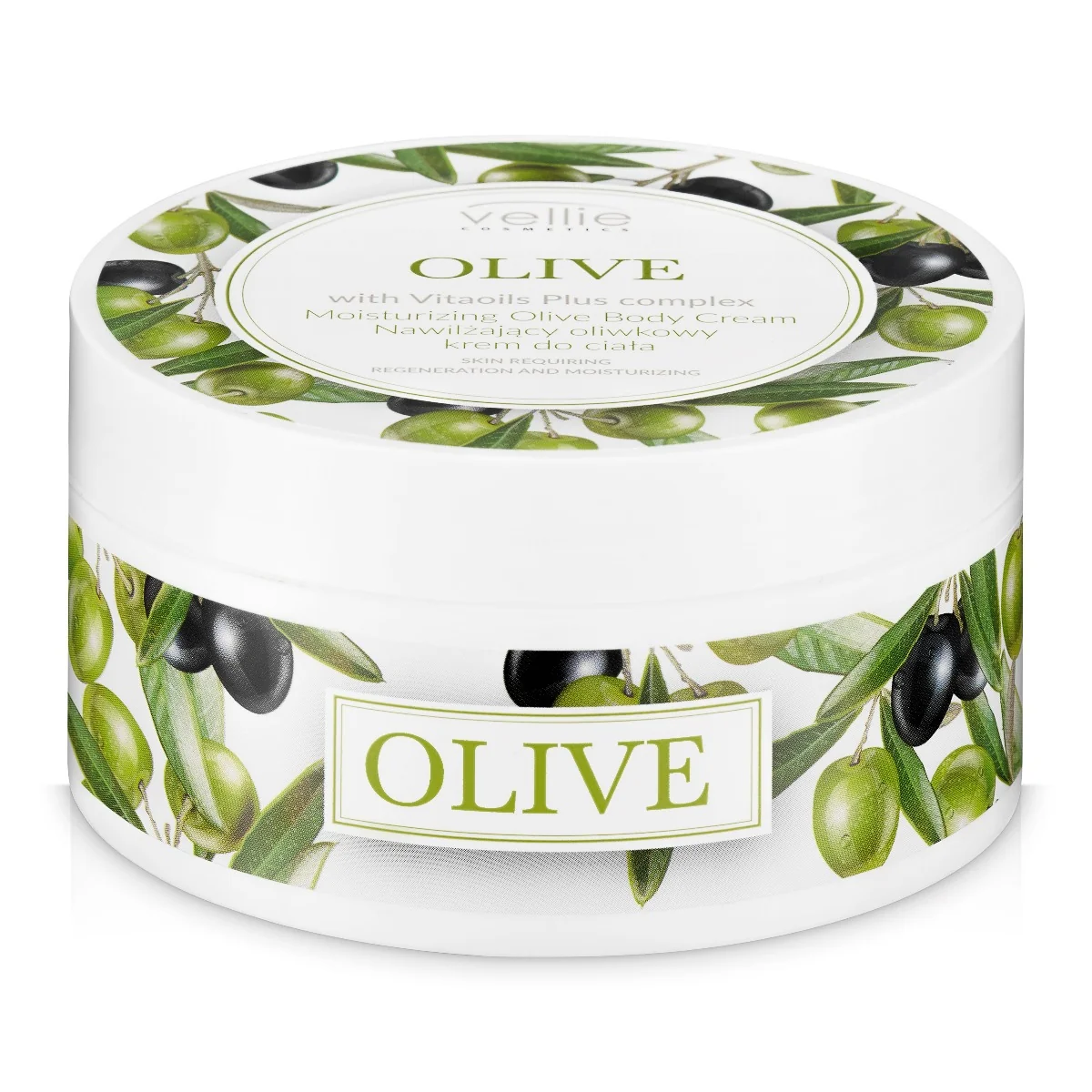 Vellie Olive, nawilżający oliwkowy krem do ciała, 200 ml